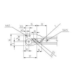 Роликовые направляющие RAL9010 250mm белые Присадочные размеры