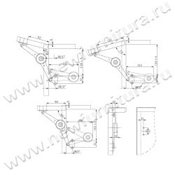 Механизм подъемный/откидной FGV AEROWING Схема установки