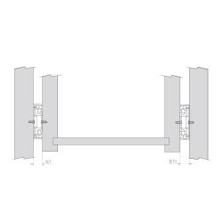 Шариковые направляющие полного выдвижения 350 мм Н=45 ECO Установочные размеры
