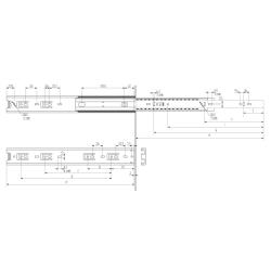 Шариковые направляющие полного выдвижения 400мм Н=45мм тип 2 Присадочные размеры