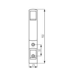 Крючок K2409 (ОН-155) 2-х рожковый,золото Чертеж