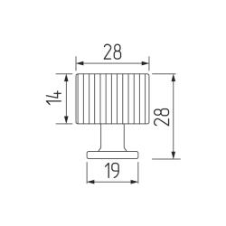 Ручка-кнопка ASTREA, алюминий, золото браш