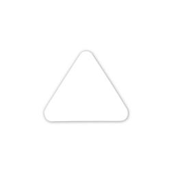 Ручка-кнопка N99, белый треугольник пластик