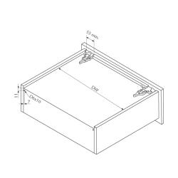 Направляющие для ящика Unihopper Magic Box, 500мм (комплект) Установочные размеры