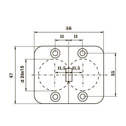 MKM002 Петля для раскладных столов Чертеж