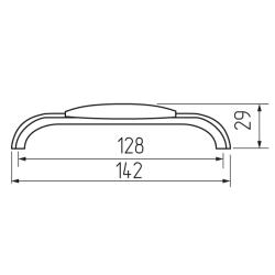 Ручка-скоба R40, 128мм, серый, керамика GF/Blu/F20 Чертеж