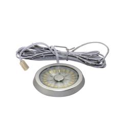 Светильник 21 LED накл, d60mm, пл+сереб., тепл.бел. 12v 1,4w (08455.001) 