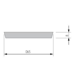 Светильник 21 LED накл, d60mm, пл+сереб., тепл.бел. 12v 1,4w (08455.001) Чертеж