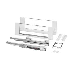 Комплект выдвижного ящика Tango Slim 199x500мм Со стеклом белый