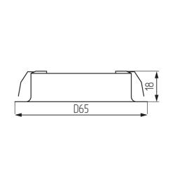 Светильник меб. d50x20xD75, 12v20w, 08108.12 золото (с лампой) Чертеж