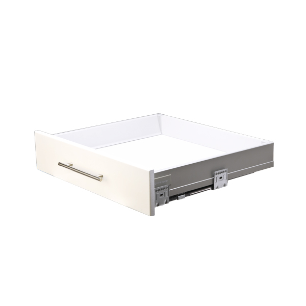 Комплект выдвижного ящика Unihopper Mental box - 2, H80*450мм, серебро, с соединением задней стенки 