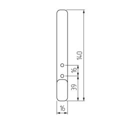 Крючок R30, 2-х рожковый, черный