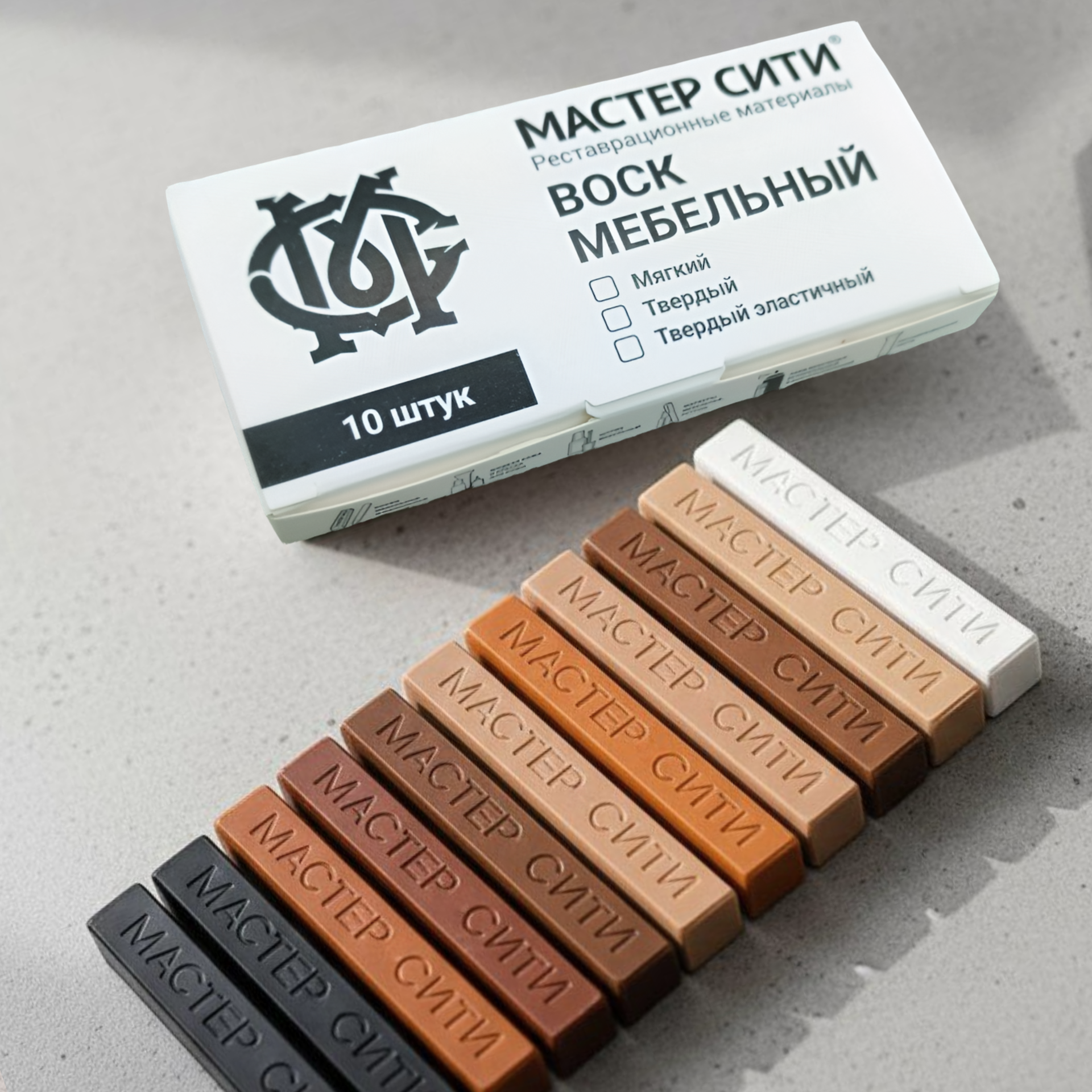 фото Набор восков мебельных, 10 штук