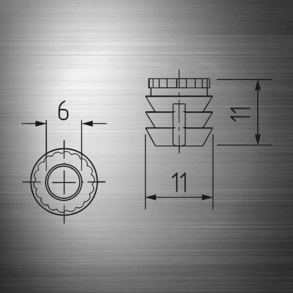фото Присадка разжимная пластиковая L-11мм. Ф 11хМ6  (белая)