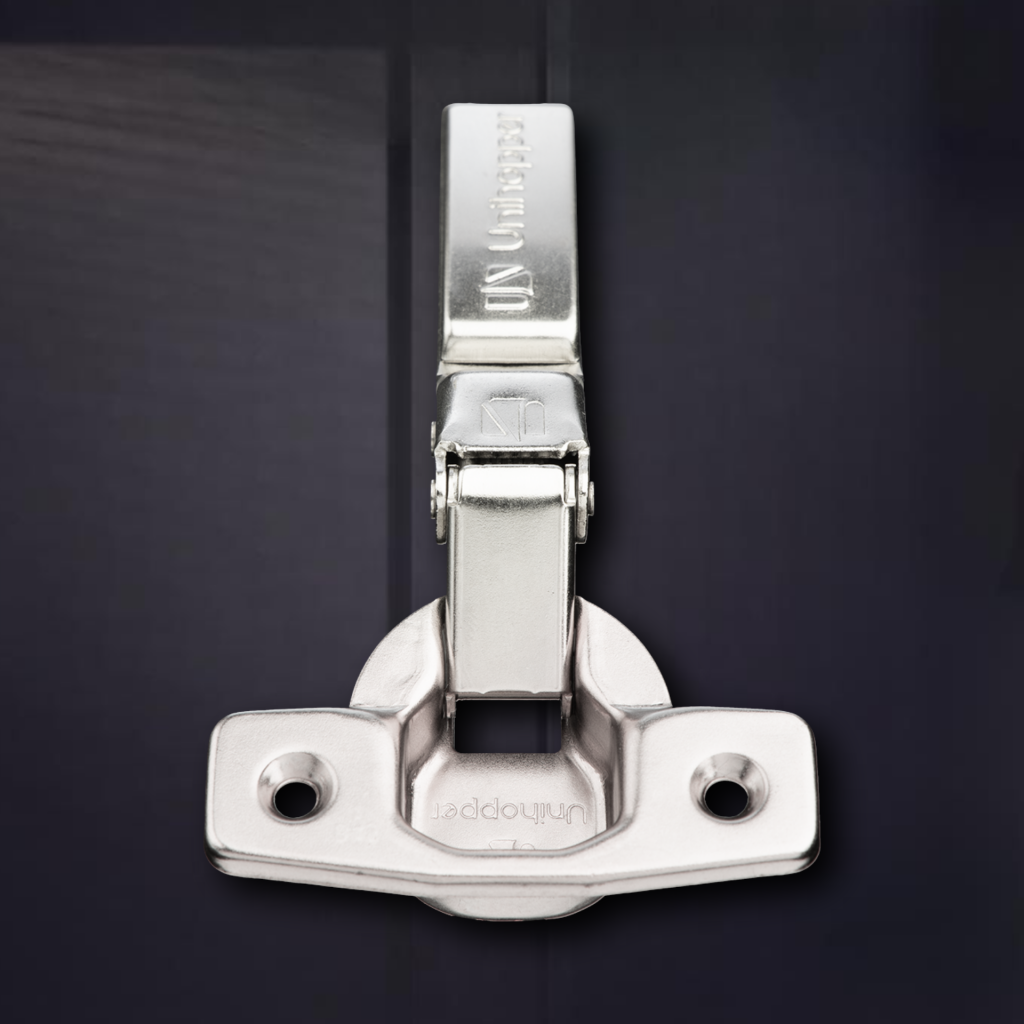 фото Полунакладная 3D петля UNIHOPPER SETTON с доводчиком, 45мм, с декоративной накладкой