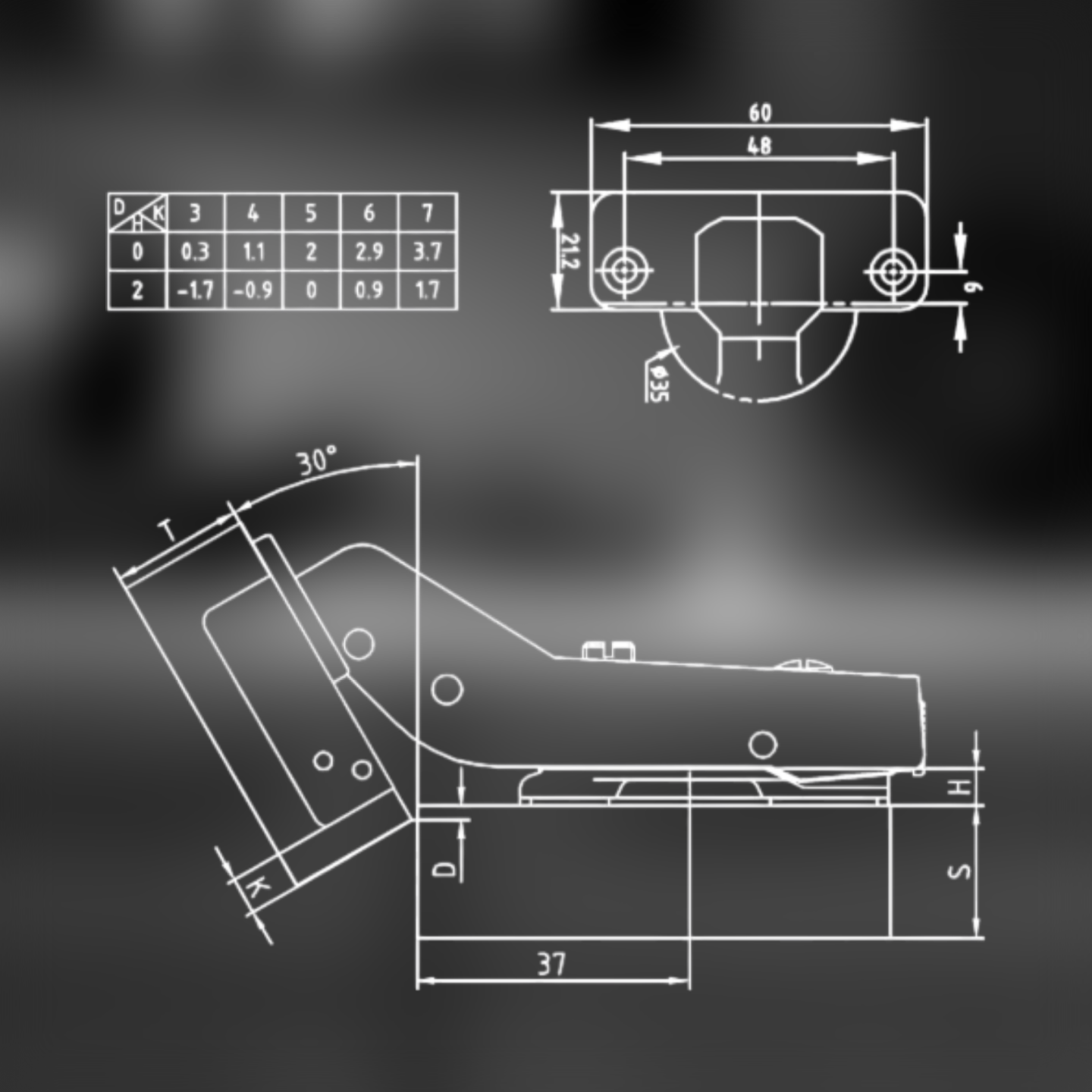 фото Петля угловая 30° FGV Integra 2-Way с доводчиком