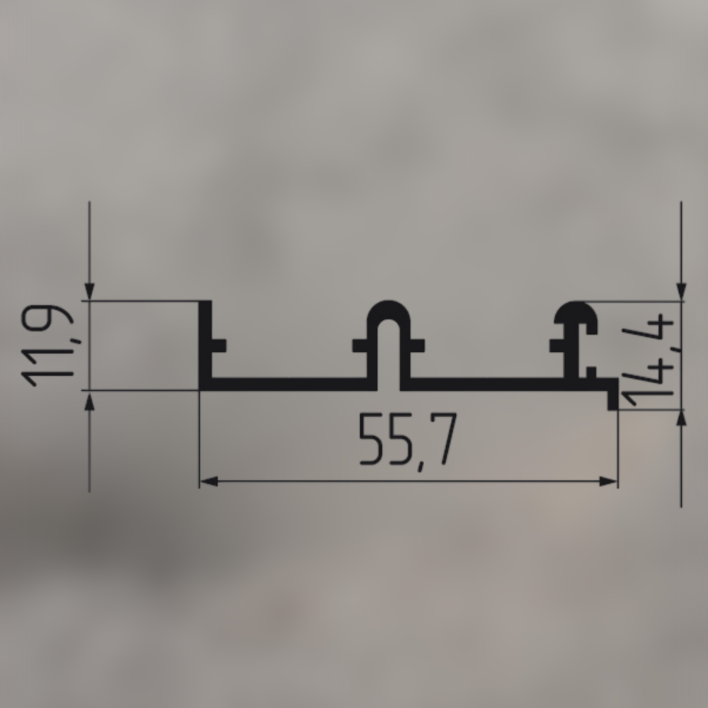 Направляющая верхняя двухполозная для SGM 04-2