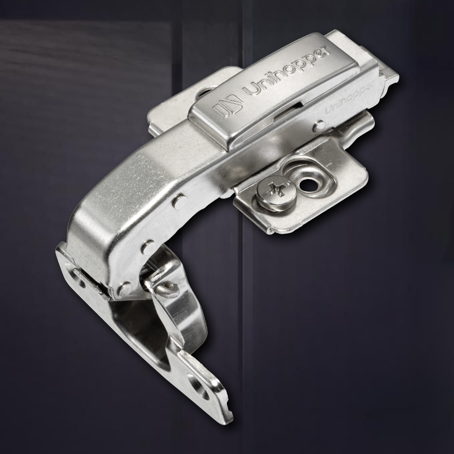 фото Угловая 90° 3D петля UNIHOPPER SETTON с доводчиком, 48 мм, с декоративной накладкой