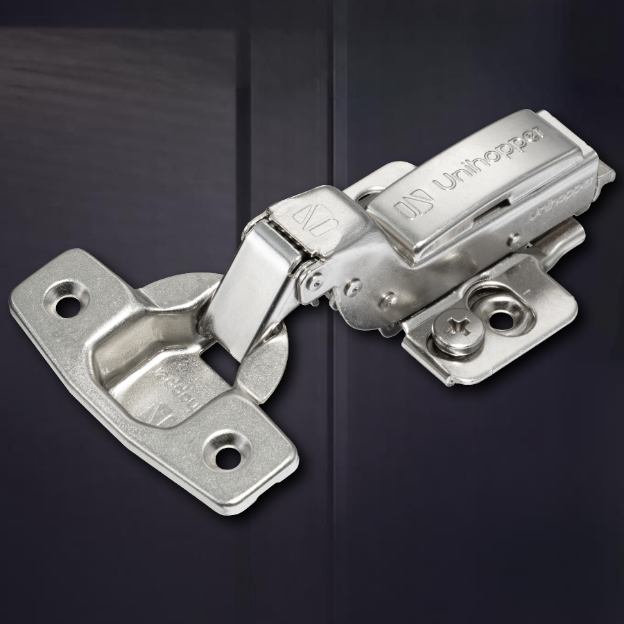 фото Вкладная 3D петля UNIHOPPER SETTON с доводчиком, 45мм, с декоративной накладкой