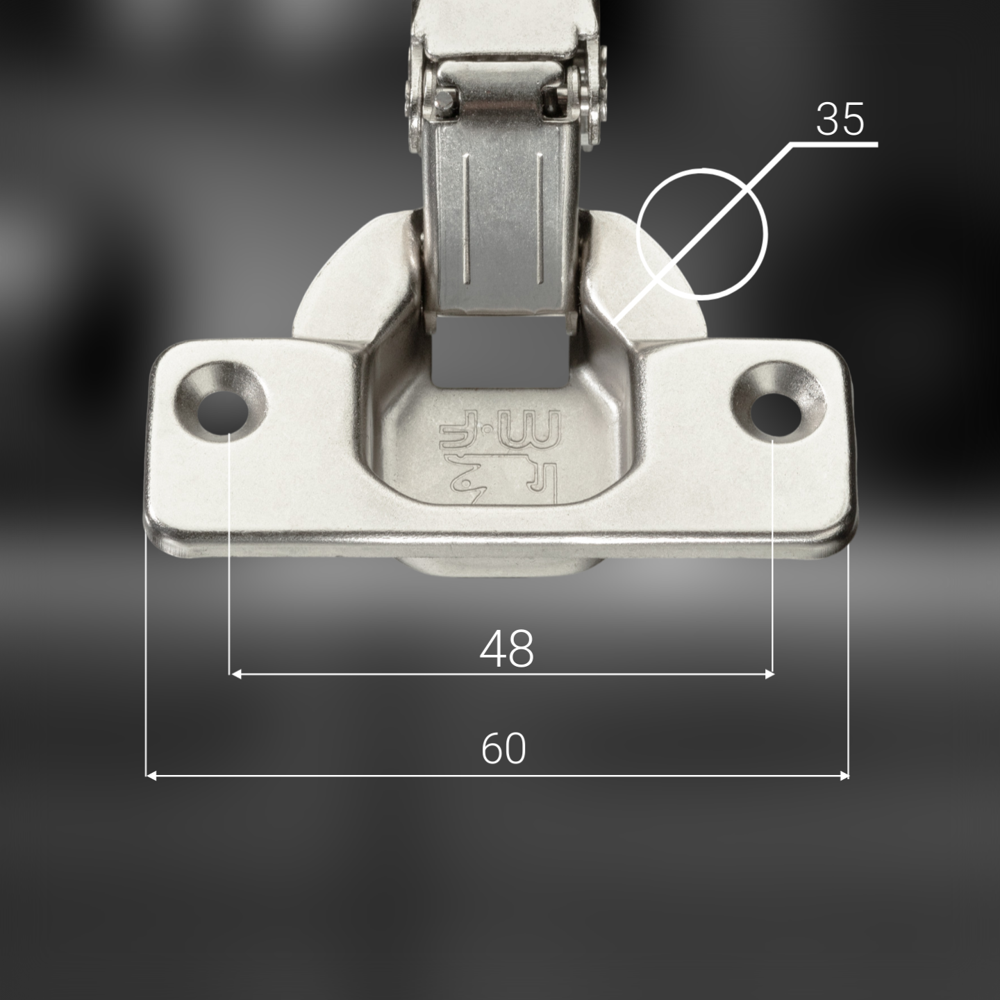 фото Петля угловая 45° Clip-on с доводчиком