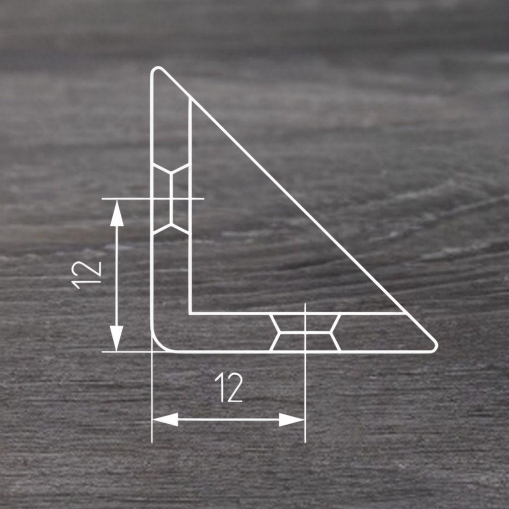 фото Уголок пластиковый монтажный, серый