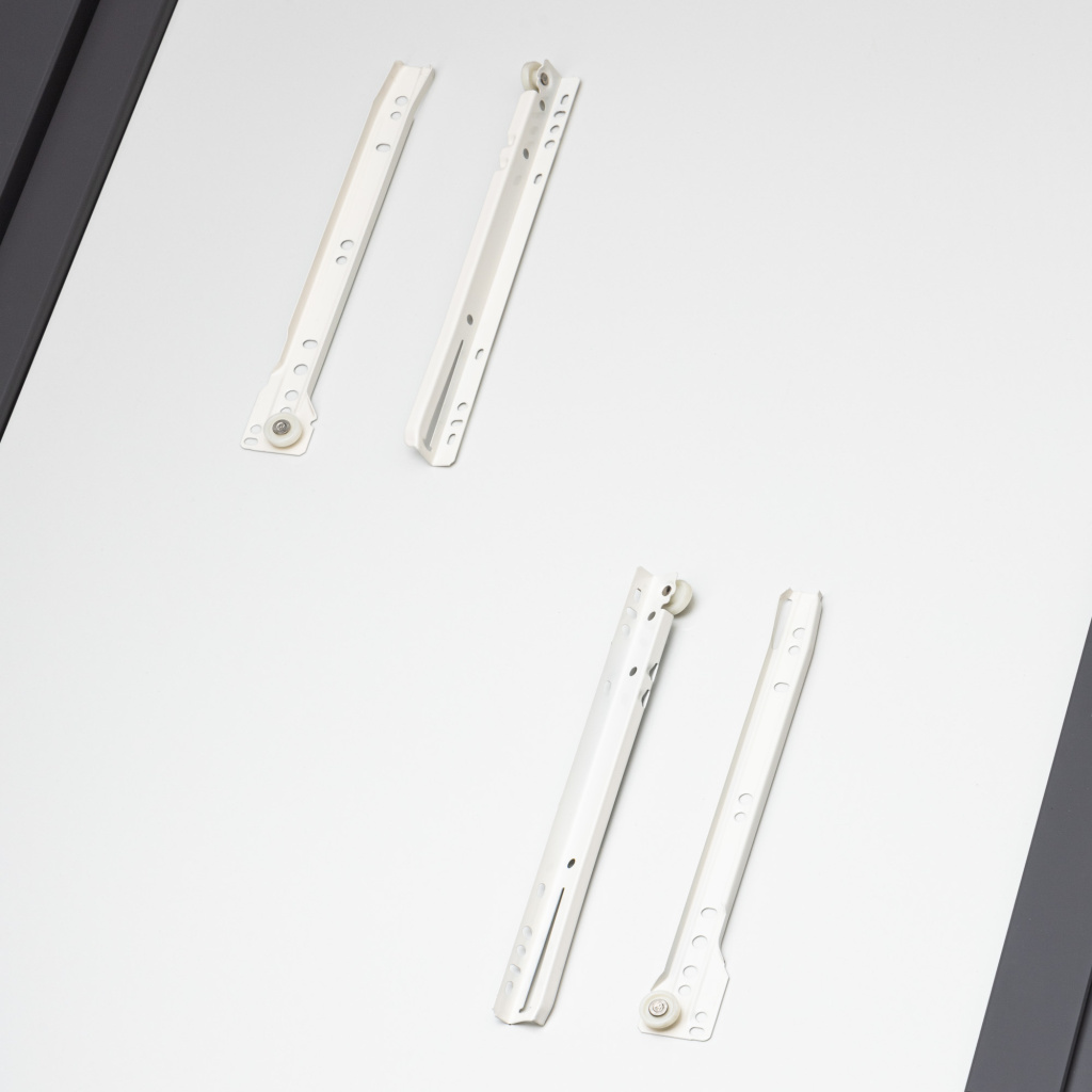 фото Роликовые направляющие RAL9010 250mm белые