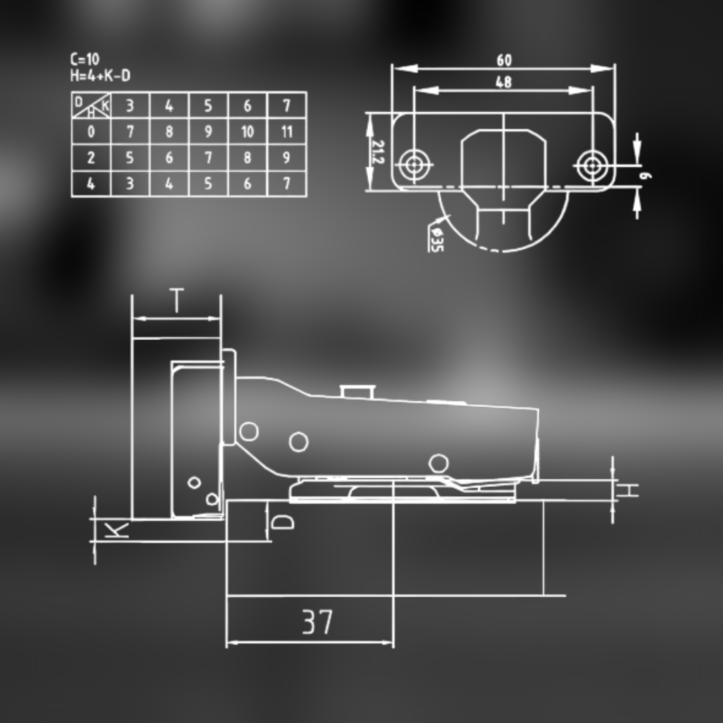 фото Петля полунакладная FGV Integra 2-Way с доводчиком