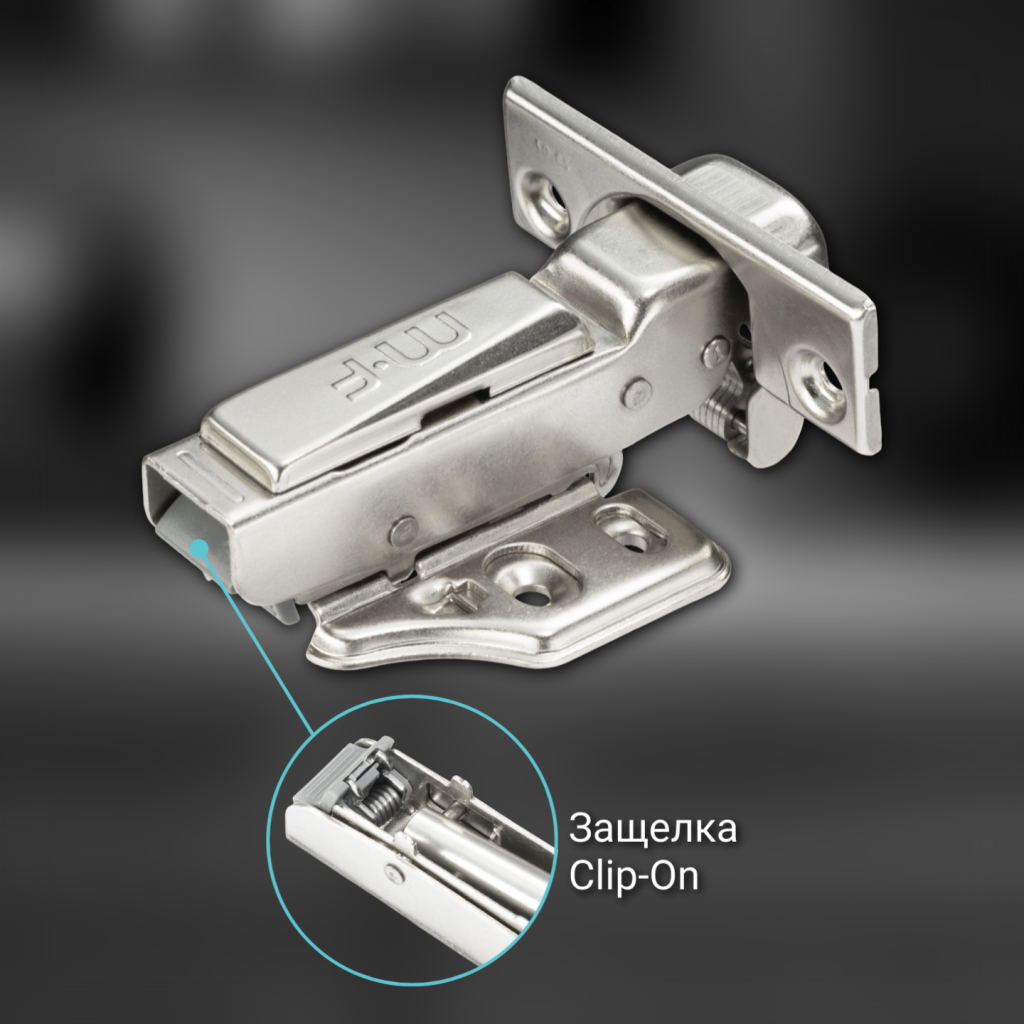 фото Петля полунакладная MF Prima All-2-Way 3D, Clip-on, доводчиком, мягкий ход, никель