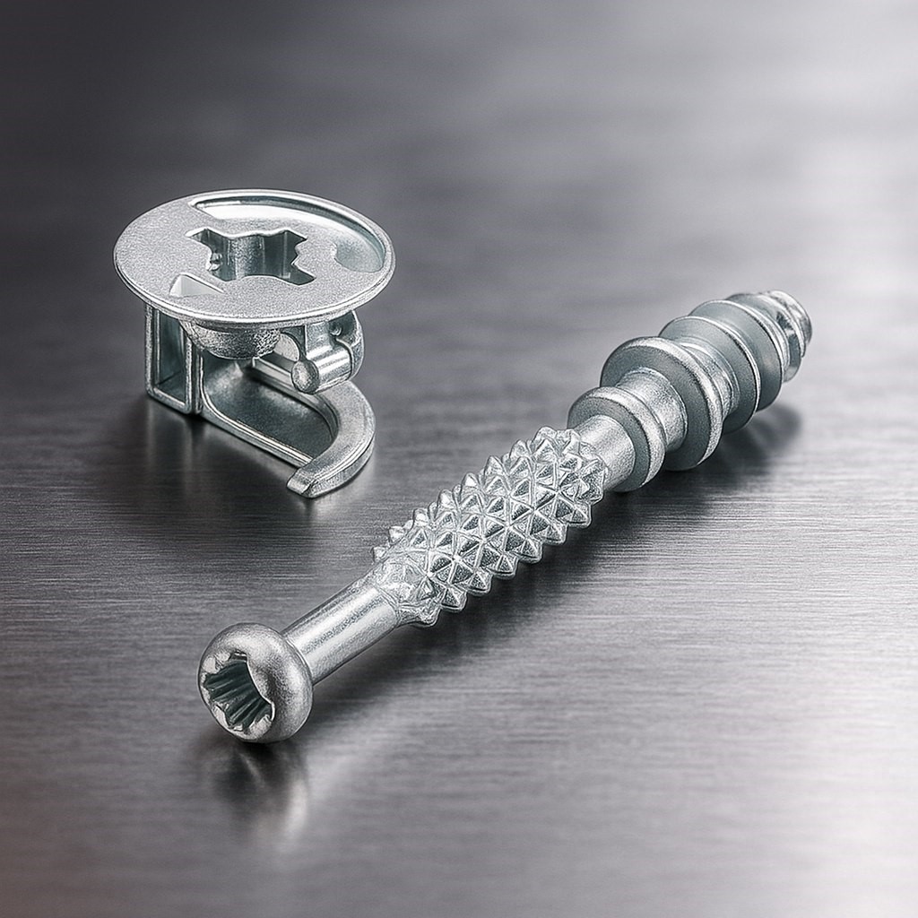 фото Стяжка эксцентриковая (комплект эксцентрик+шток саморез)