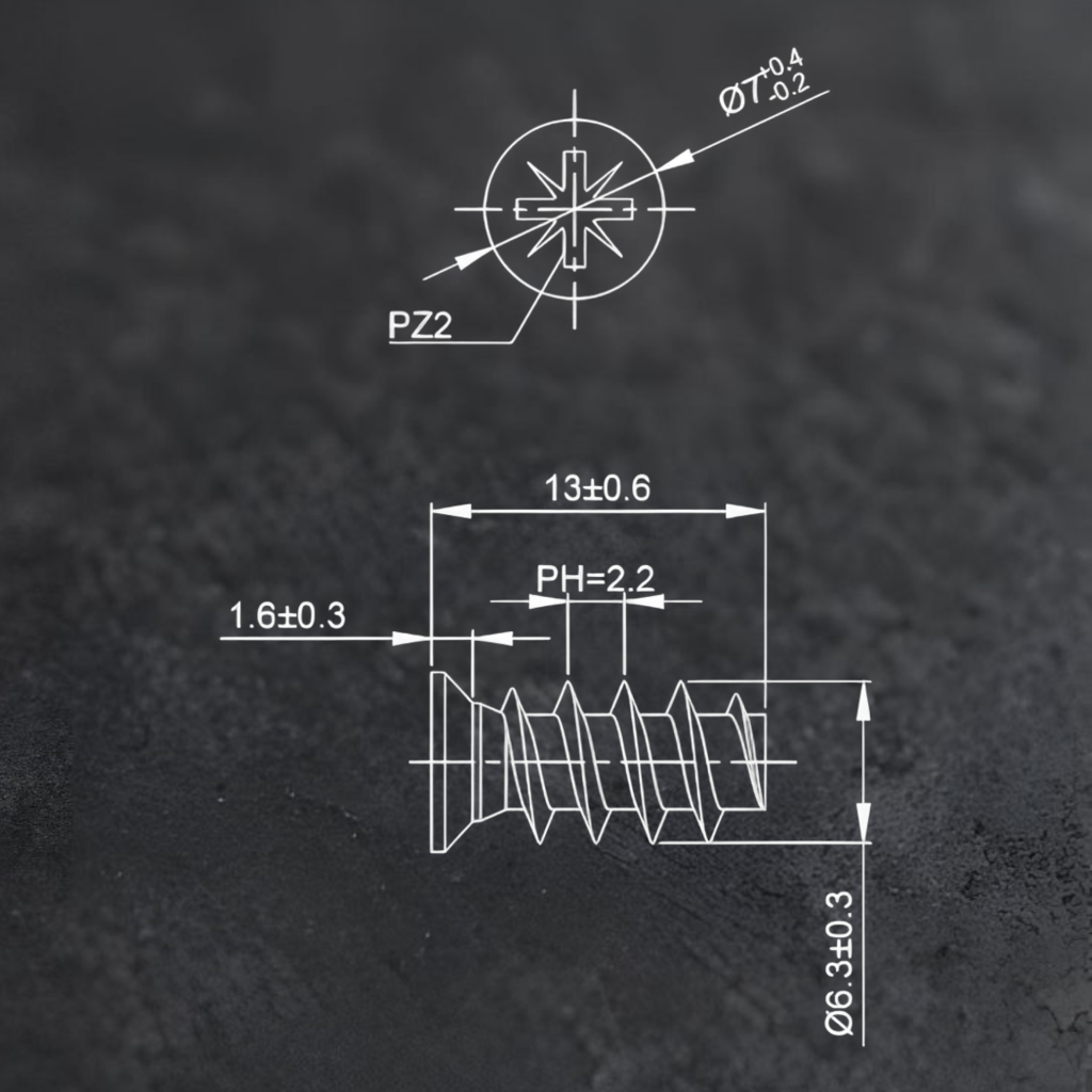 фото Евровинт 6,3x13 с потайной головкой