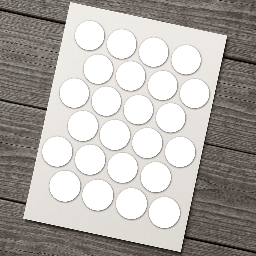 фото Заглушка самоклеящаяся D=20, белый (упаковка 1200 штук)