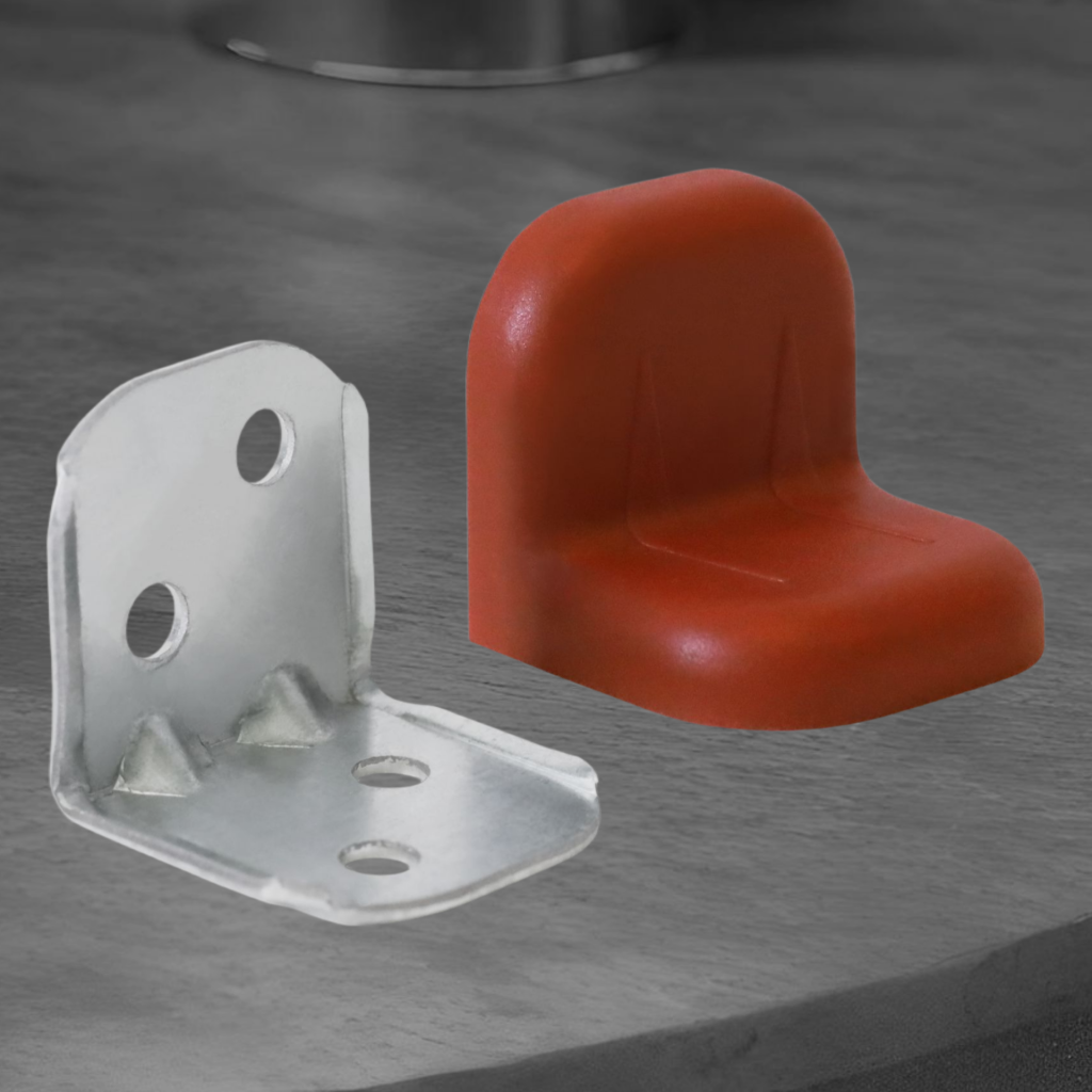 фото Уголок крепежный с пластиковой крышкой, красное дерево светлое