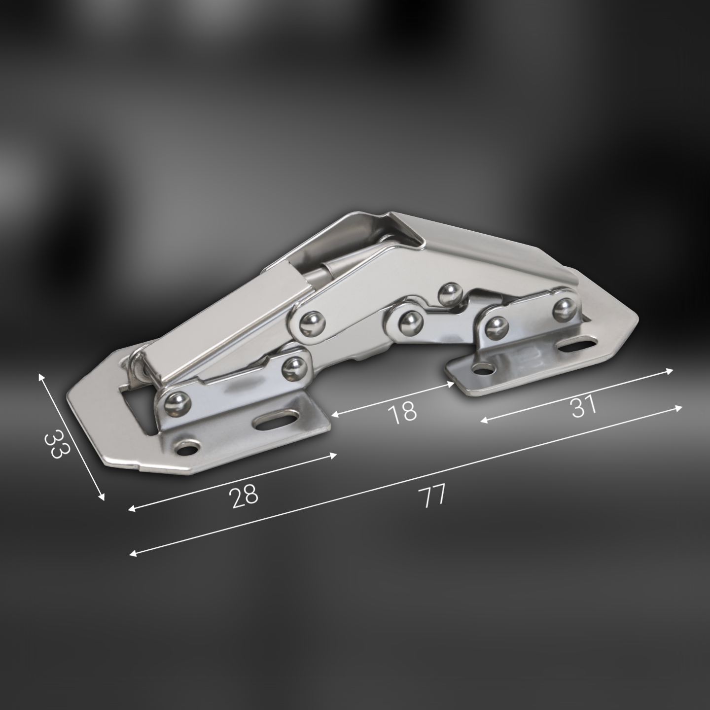 фото Петля 8-ми шарнирная без врезки малая