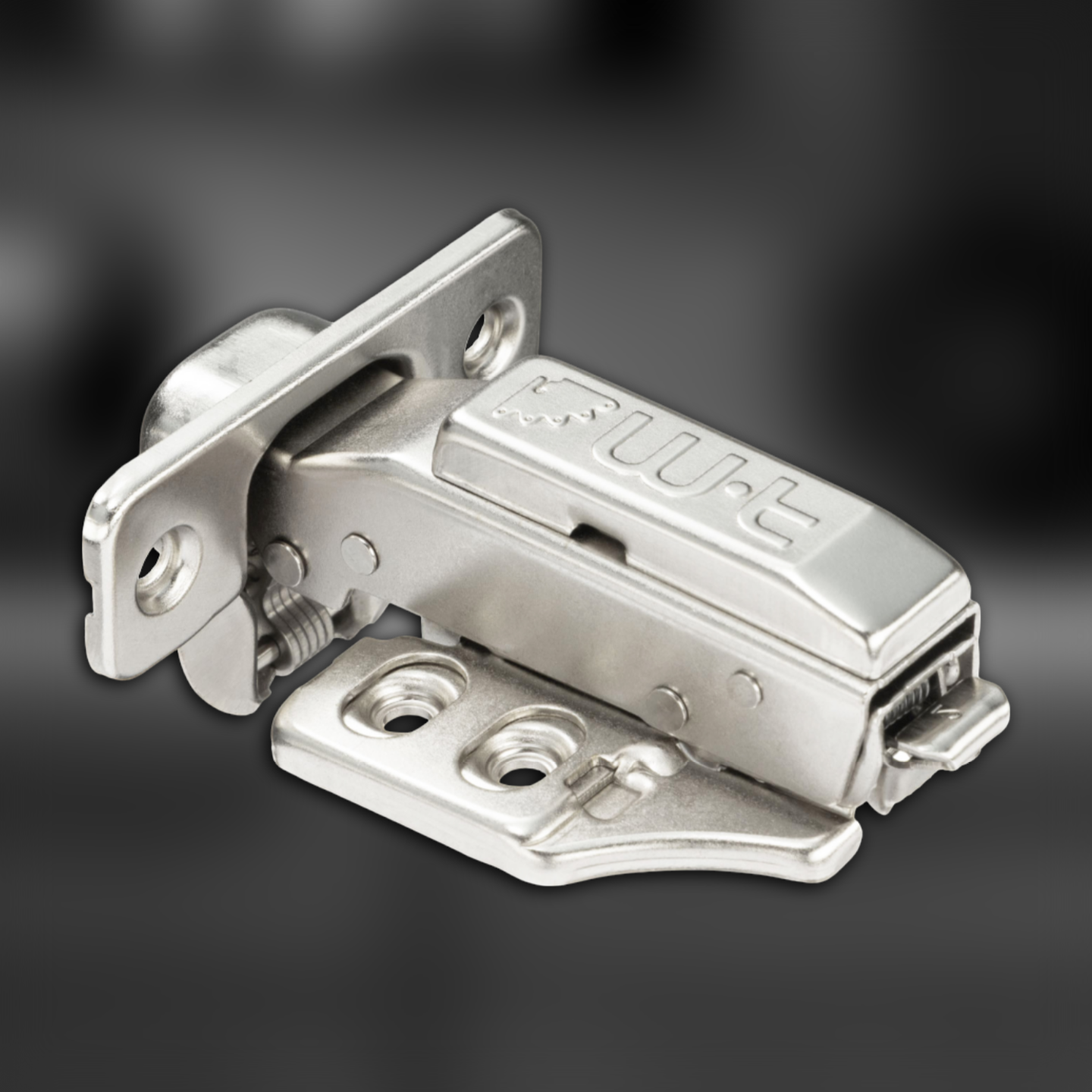 Петля накладная MF Prima Top 3D, 45 мм, Clip-on, с доводчиком, мягкий ход, никель, в сборе, H=2