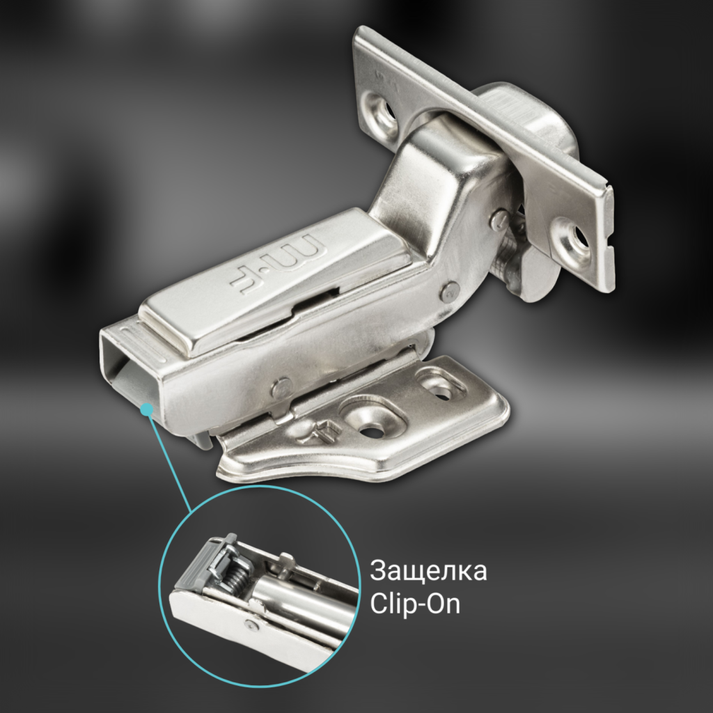 фото Петля вкладная MF Prima All-2-Way 3D, Clip-on, доводчиком, мягкий ход, никель