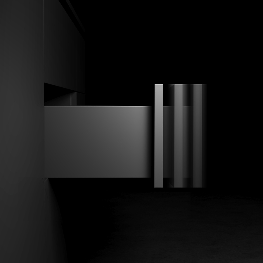 Комплект направляющих с системой push-to-open, с доводчиком 450 мм и стабилизатором