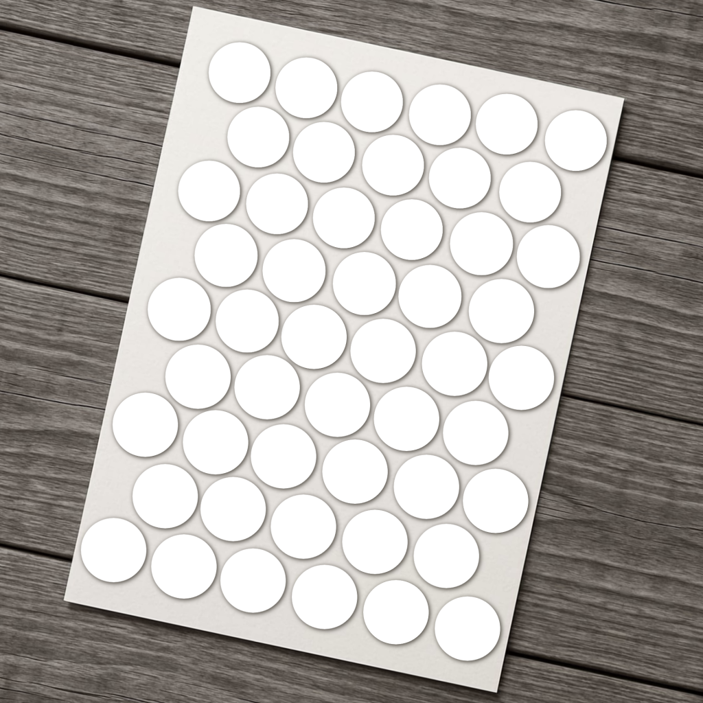 фото Заглушка самоклеящаяся D=14, белый (упаковка 2500 штук)