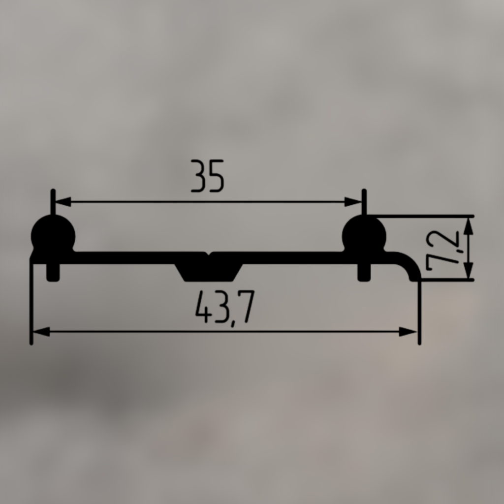 Направляющая нижняя двухполозная для SKM- 80AY