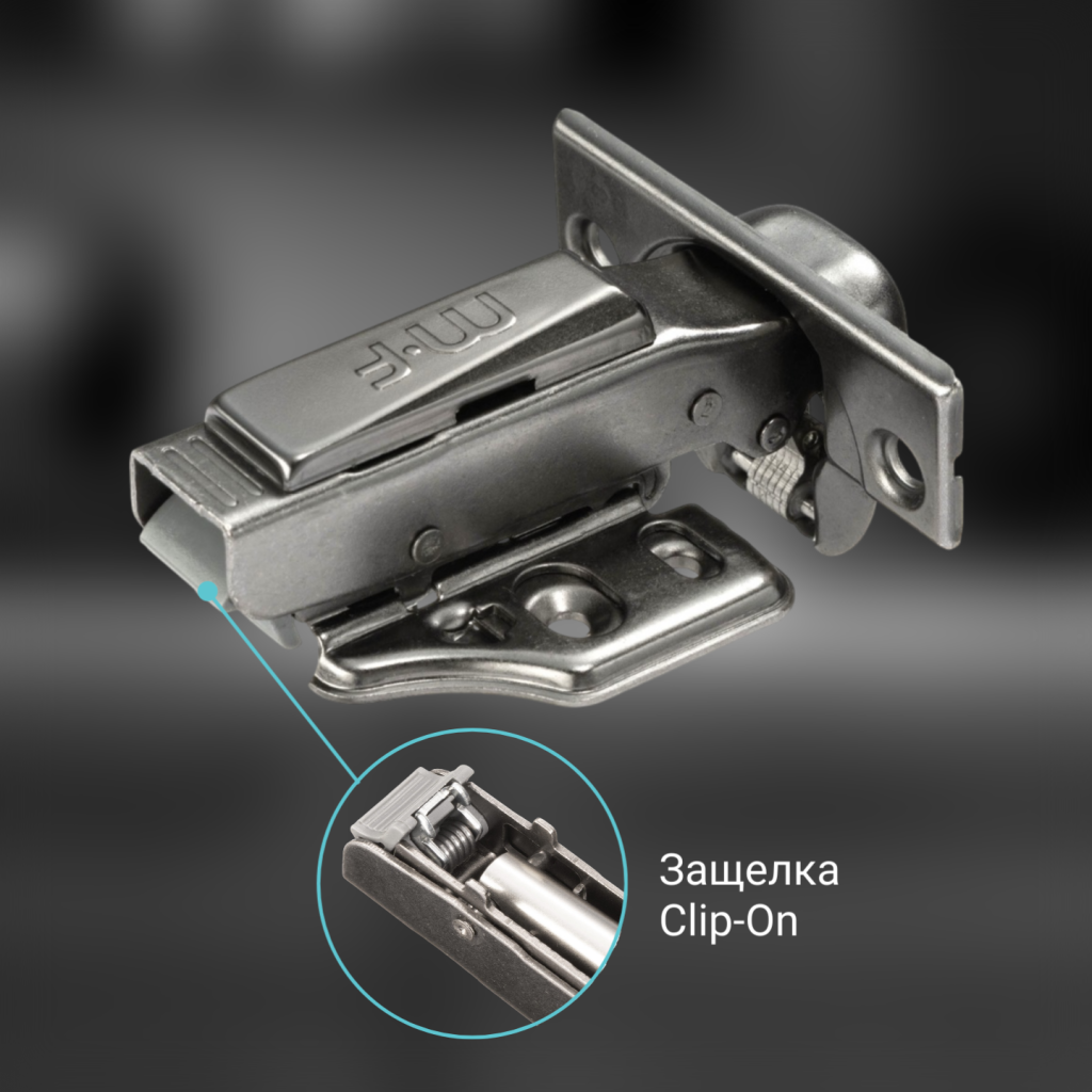 фото Петля накладная MF Prima All-2-Way 3D, Clip-on, с доводчиком, мягкий ход, черный никель