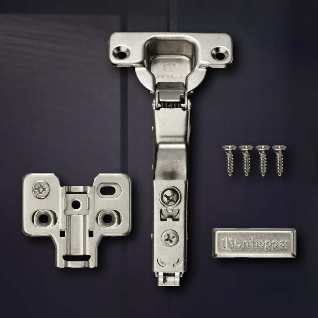 фото Угловая 30° 3D петля UNIHOPPER SETTON с доводчиком, 48 мм, с декоративной накладкой