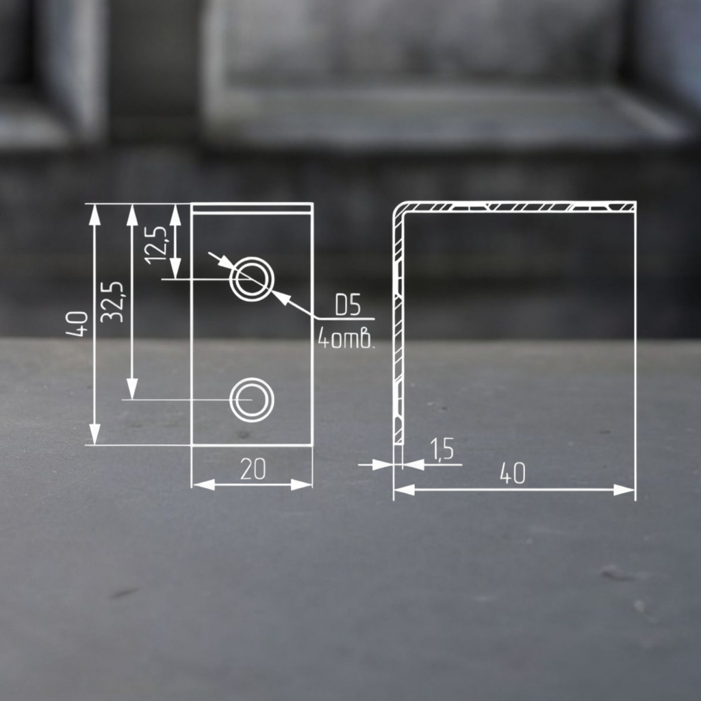 фото Уголок 40х40х20