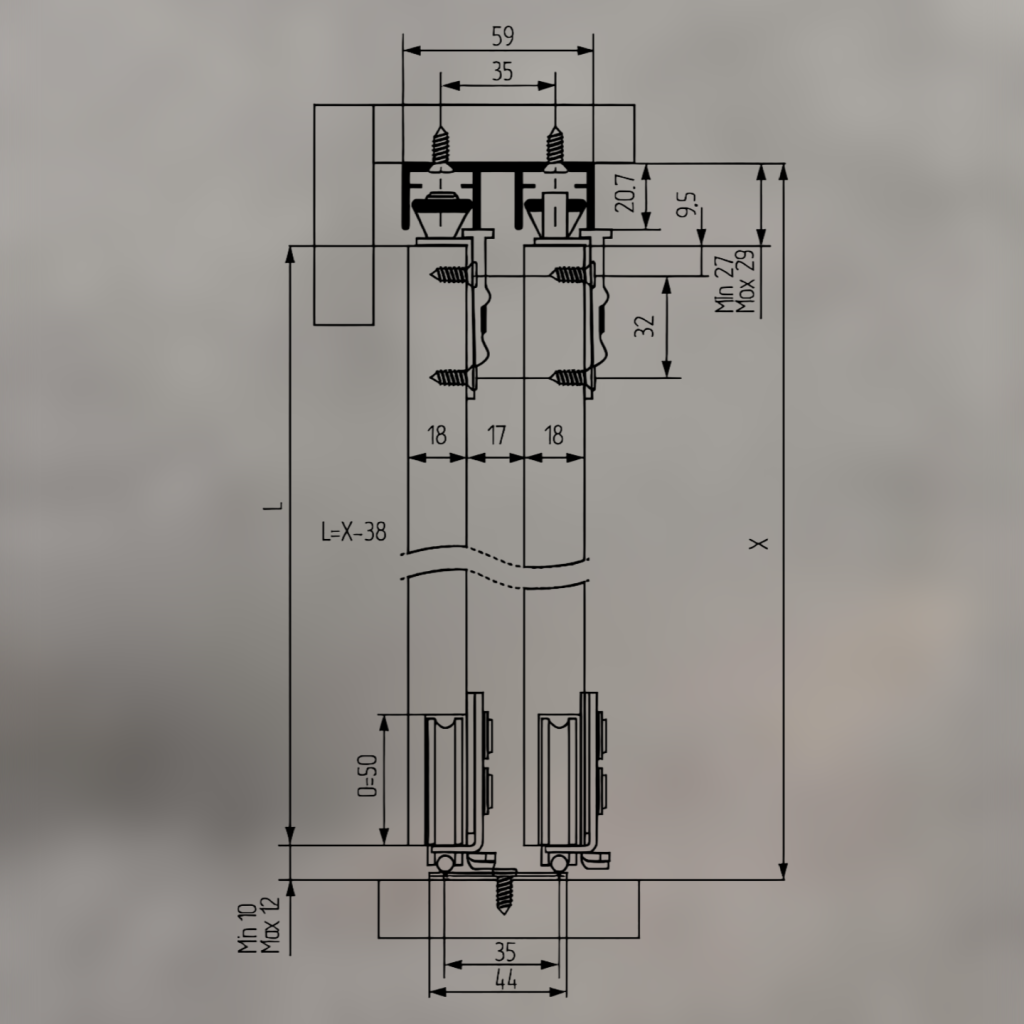 SKM 80 AY Ролики на дверь регулируемые Mepa