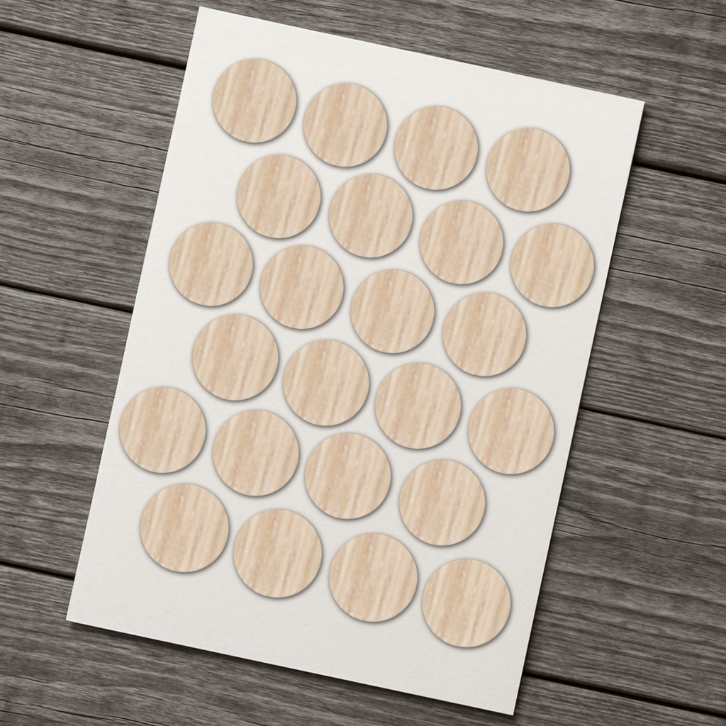 фото Заглушка самоклеящаяся D=20, ясень лион (упаковка 960 штук)