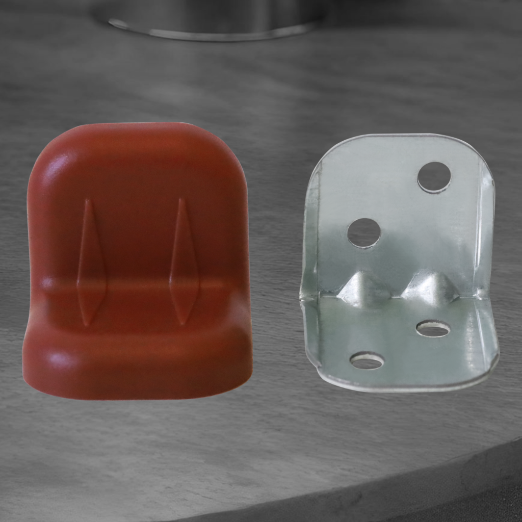 фото Уголок крепежный с пластиковой крышкой, красное дерево темное