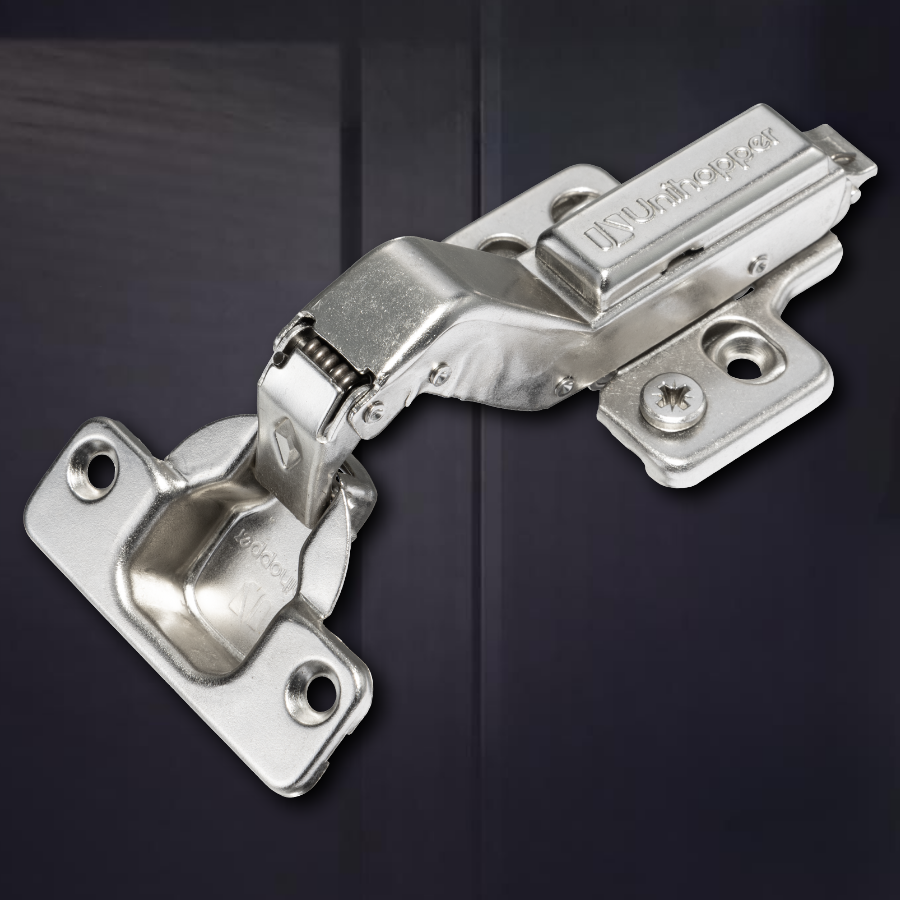 фото Угловая 30° 3D петля UNIHOPPER SETTON с доводчиком, 48 мм, с декоративной накладкой