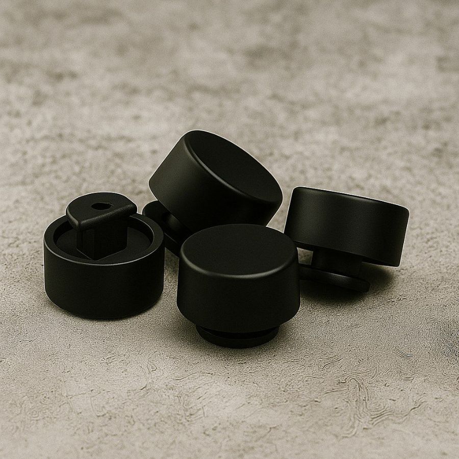 фото Зеркалодержатель пластик Темпо D=17мм, Чёрный