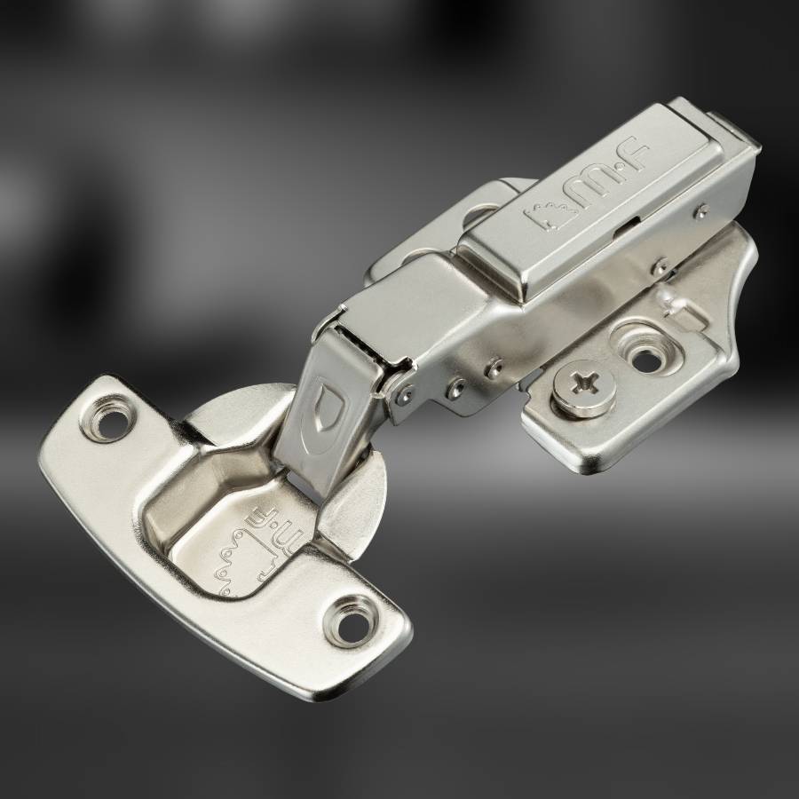 фото Петля полунакладная MF Прима Топ (Prima Top), с трехмерной регулировкой, 52 мм, быстросъемная, с доводчиком