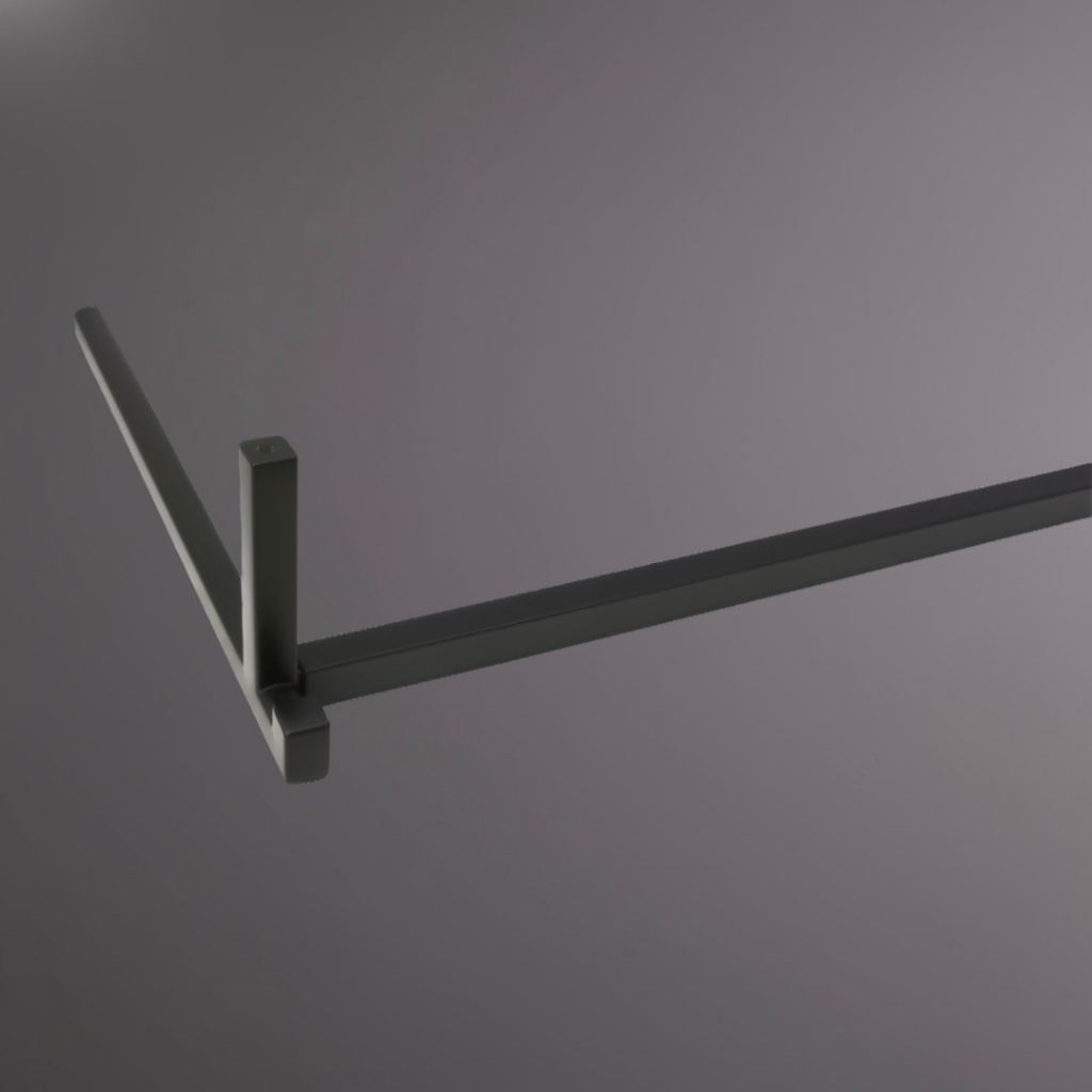 фото Вешалка П-образная для установки под полку, черная