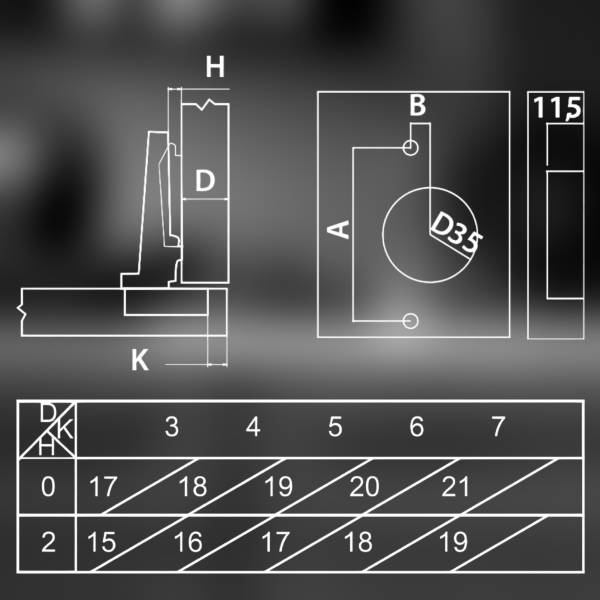 фото Петля накладная MF Prima Top 3D, 45 мм, Clip-on, с доводчиком, мягкий ход, никель, в сборе, H=2