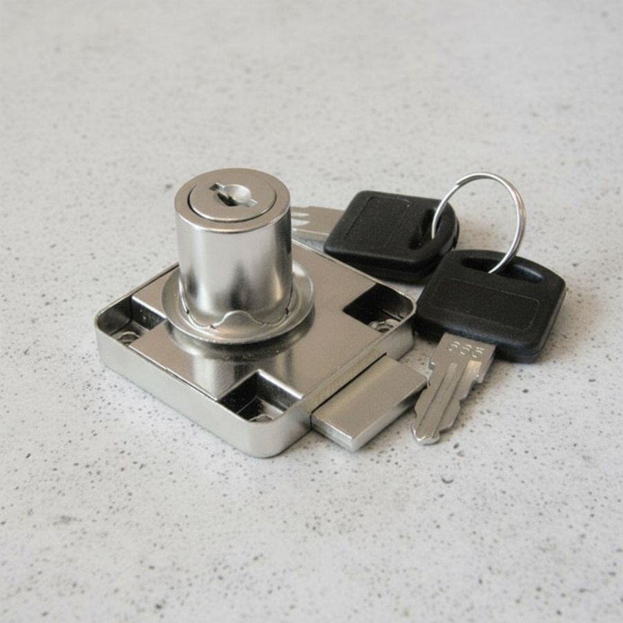 фото  Замок LOCK.138.CR, прямоугольный хром D19х22